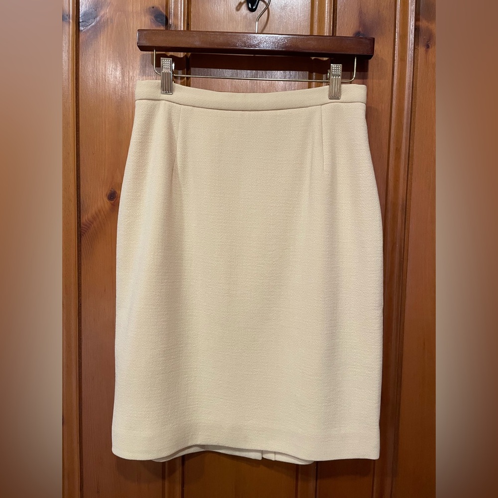90s Oscar de la Renta Wool Blend Skirt